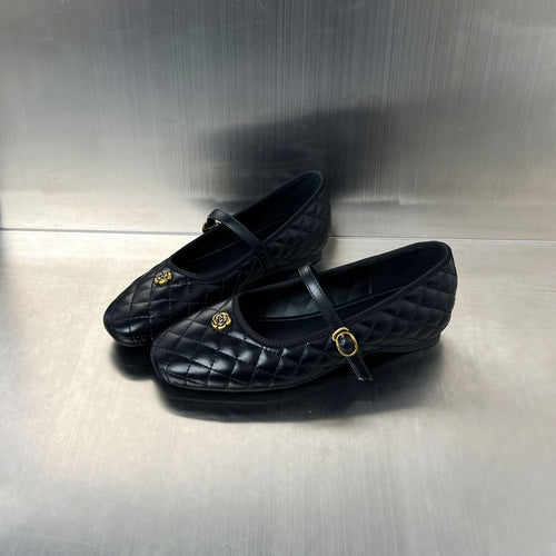 Damen elegante Ballerinas mit bequemer Riemenverzierung und edler Steppung EB