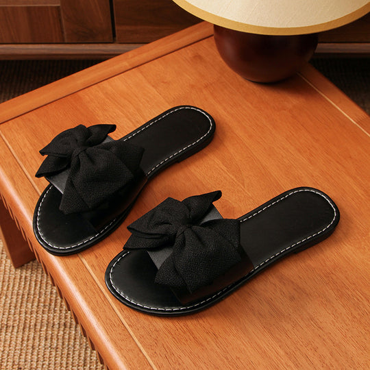 Damen Slip-On Sandalen mit Schleifen-Design EB