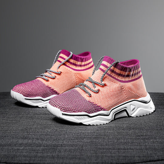Damen Strick-Sneaker mit elastischem Kragen und atmungsaktiver Obermaterialstruktur EB