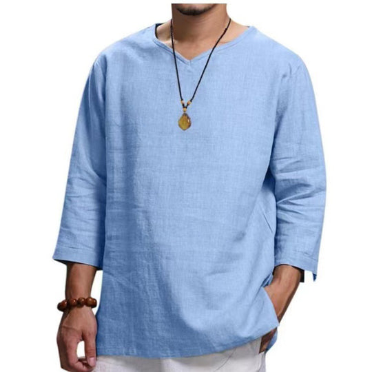 Herren lässiges Langarmshirt aus hochwertiger Baumwolle EB