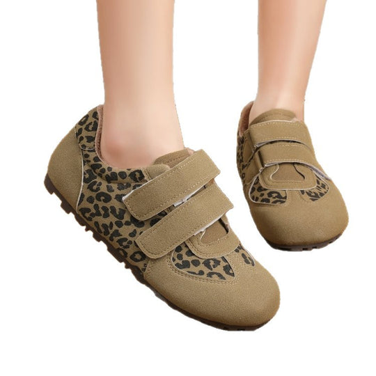 Damen modische Sneaker mit praktischem Klettverschluss und kuscheligem Fleece-Innenfutter EB