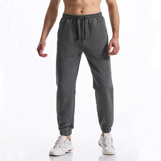 Herren bequeme Freizeithose mit strukturierter Oberfläche und elastischem Bund EB