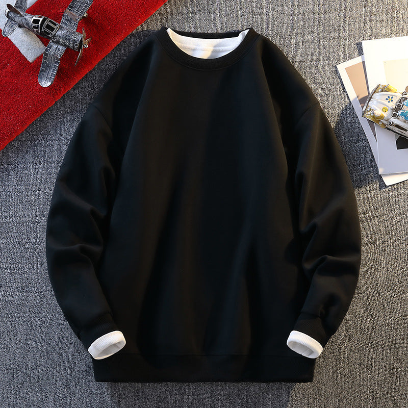 Damen Komfortabler Sweatshirt mit kontrastierenden Ärmeln EB
