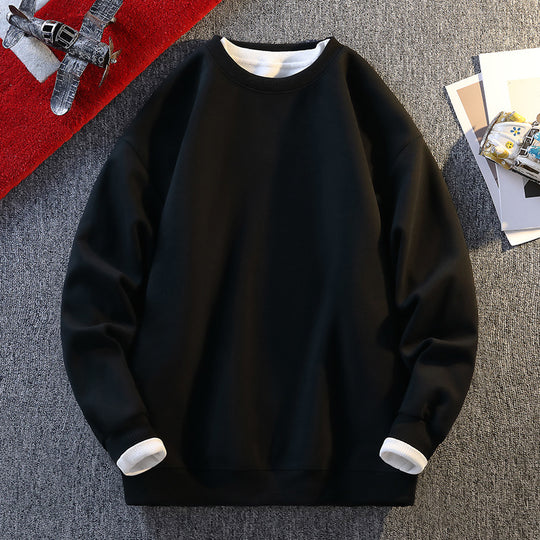 Damen Komfortabler Sweatshirt mit kontrastierenden Ärmeln EB