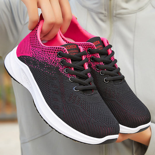 Damen Sportliche Laufschuhe mit atmungsaktivem Strickdesign EB