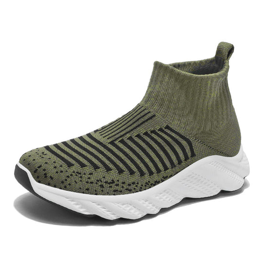 Damen Strick-Sneaker mit rutschfester Sohle und atmungsaktivem Obermaterial EB