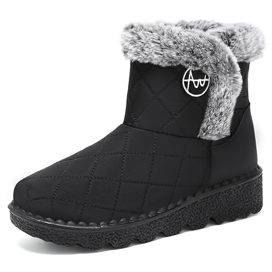 Damen Thermo-Winterstiefel mit weichem Kunstfellkragen EB