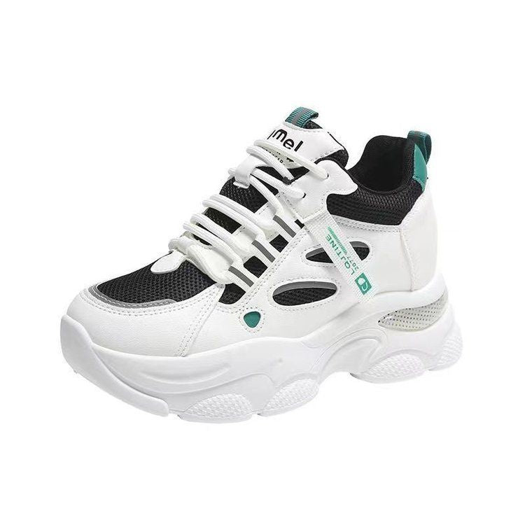 Damen Sportliche Chunky-Sneaker mit atmungsaktiver Mesh-Oberfläche und rutschfester Sohle EB