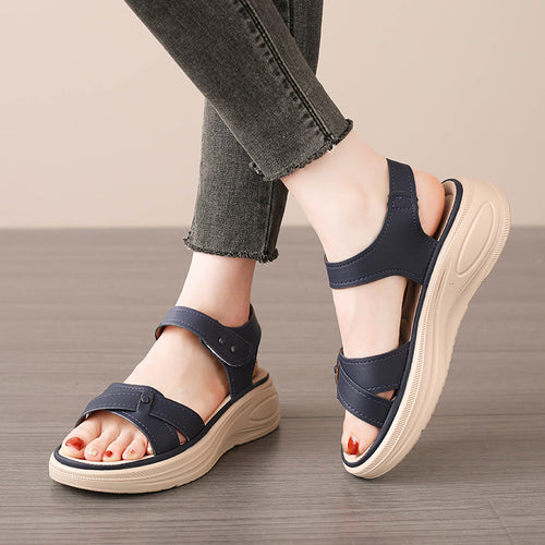 Damen Komfortable Sandalen mit verstellbaren Riemen und gepolstertem Fußbett EB