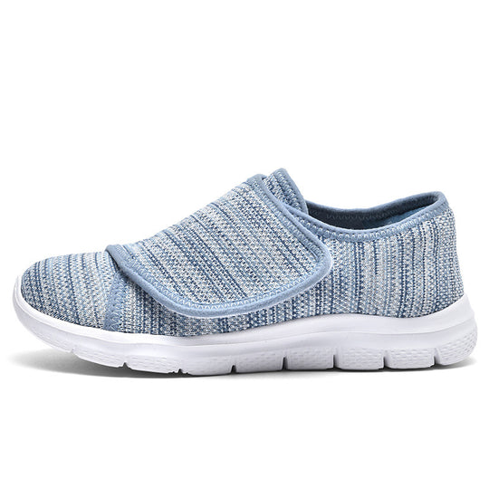 Damen Bequeme Slip-On Sneakers mit hygienischem Designer-Klettverschluss EB