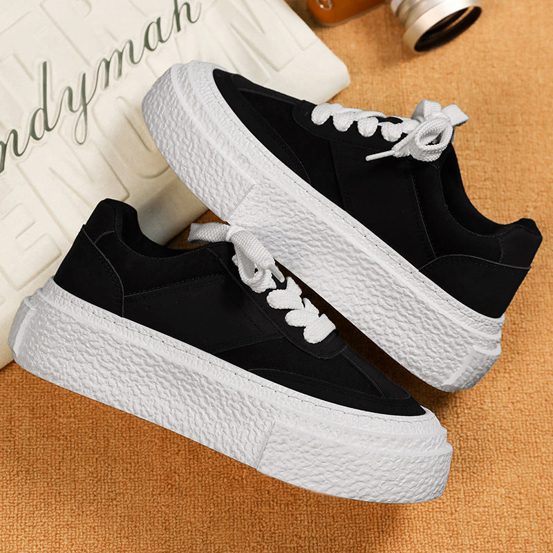 Damen modische Sneaker mit dicker Sohle und atmungsaktivem Obermaterial EB