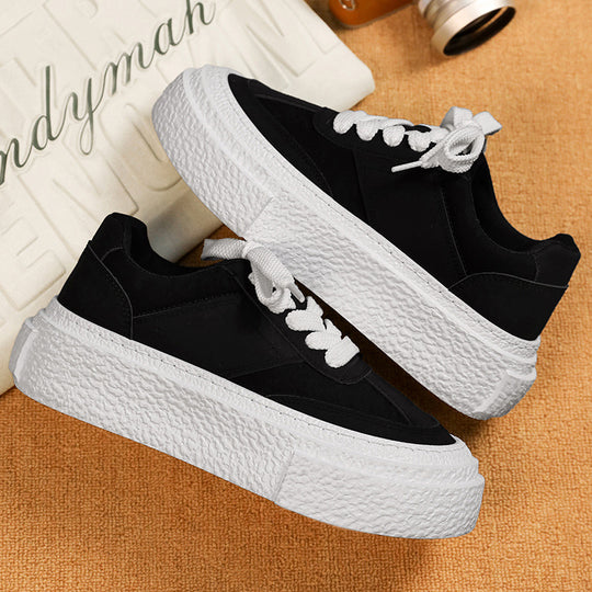 Damen modische Sneaker mit dicker Sohle und atmungsaktivem Obermaterial EB