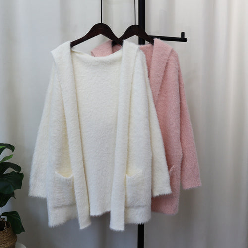 Damen Kuscheliger Cardigan mit langen Ärmeln und praktischen Taschen EB