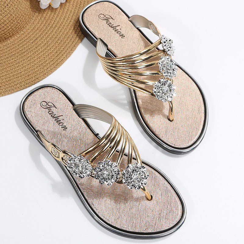Damen glitzernde Flip-Flops EB