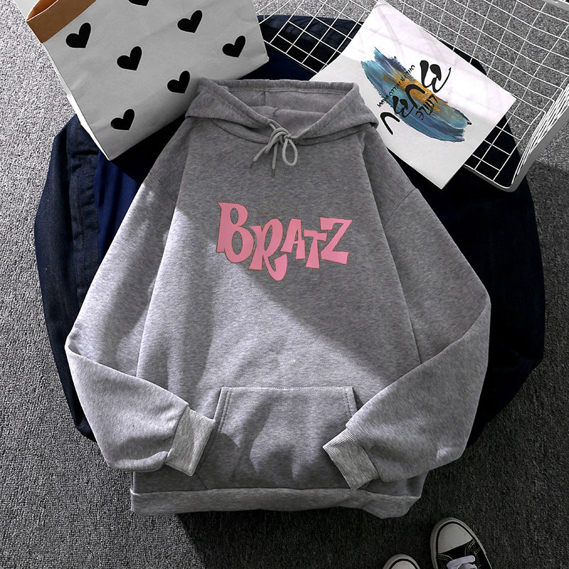 Damen nan lässiger Kapuzenpullover im Oversized-Schnitt mit Lettering-Grafik und Kängurutasche EB