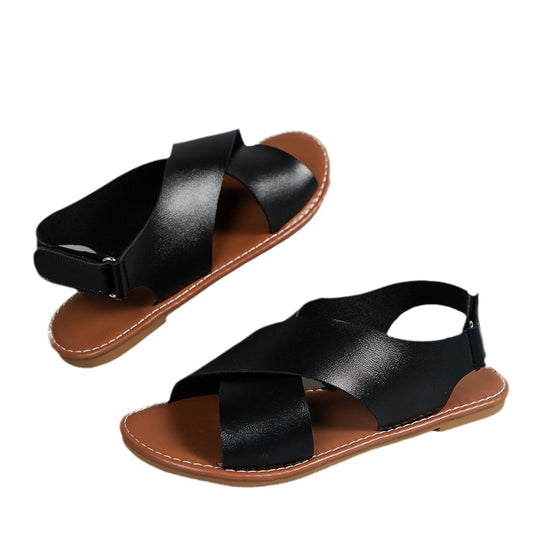 Damen Komfortable und stilvolle Sandalen mit verstellbarem Riemendesign EB