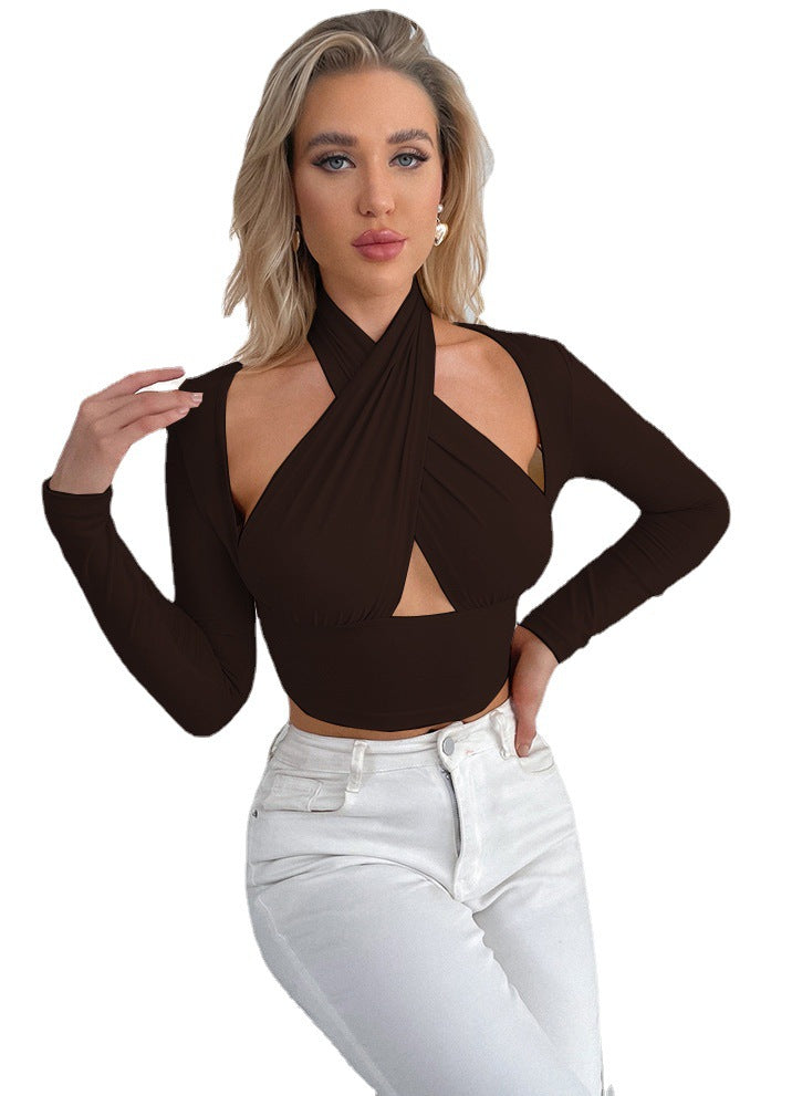 Damen Cropped Top mit innovativem Wickeldesign EB