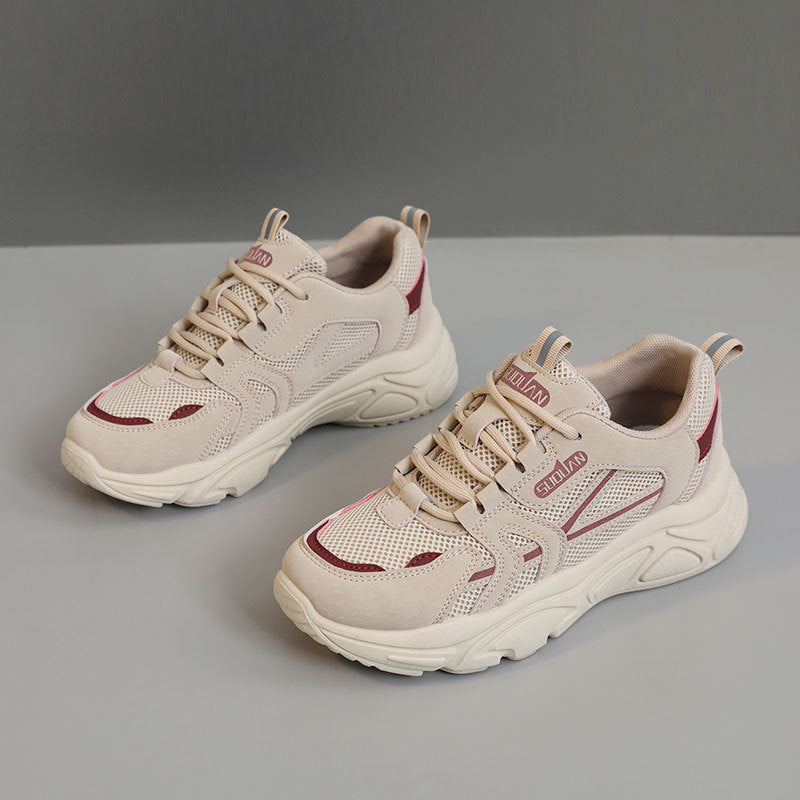 Damen sportliche Sneakers mit atmungsaktiver Mesh-Oberfläche und dämpfender Sohle EB