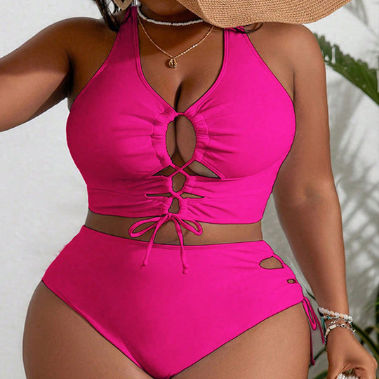 Damen Bikini-Set mit verspieltem Raffung-Design und modischen Ausschnitten EB