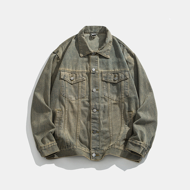 Herren klassische Denim Jacke mit schmalem Schnitt EB