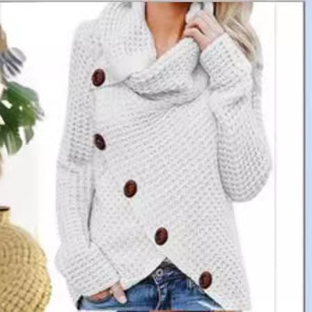Damen Strickjacke mit asymmetrischem Schnitt und Kragen EB
