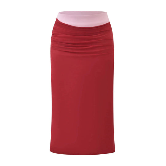 Damen Sexy Crop-Top und Midirock Set EB