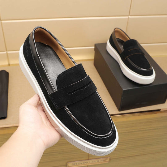 Damen Mokassin-Sneaker mit dämpfender Sohle und eleganter Wildleder-Oberfläche EB