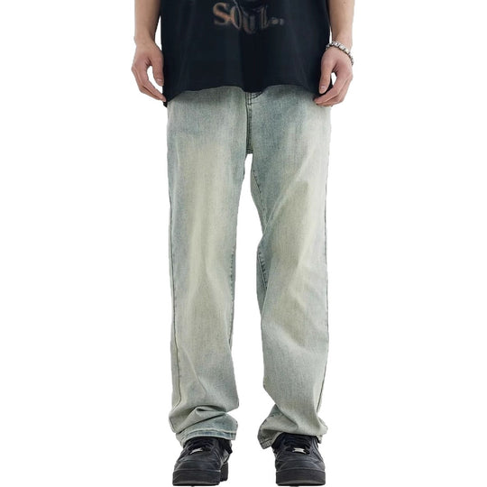 Herren lockere Denim-Jeans mit niedriger Bundhöhe EB