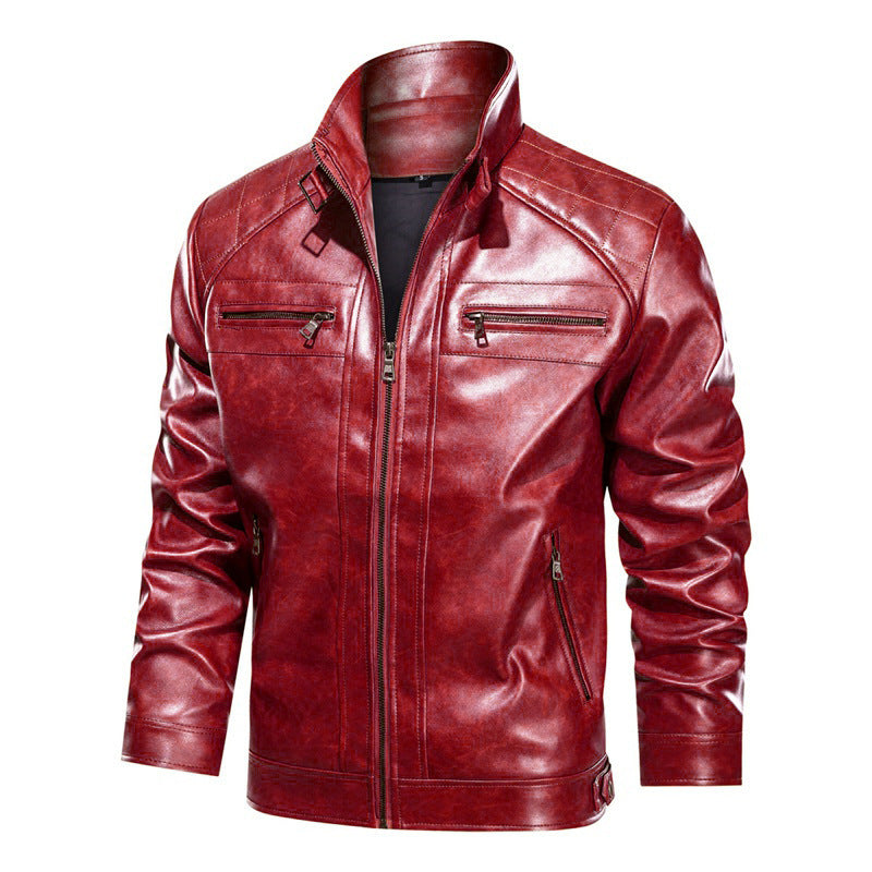 Herren modische Motorradjacke mit praktischen Taschen EB