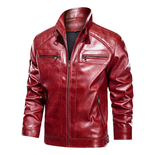 Herren modische Motorradjacke mit praktischen Taschen EB