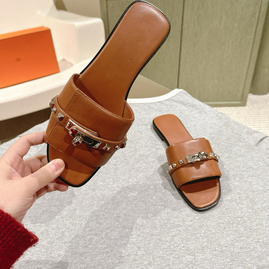Damen elegante Sandalen mit verziertem Riemendesign EB