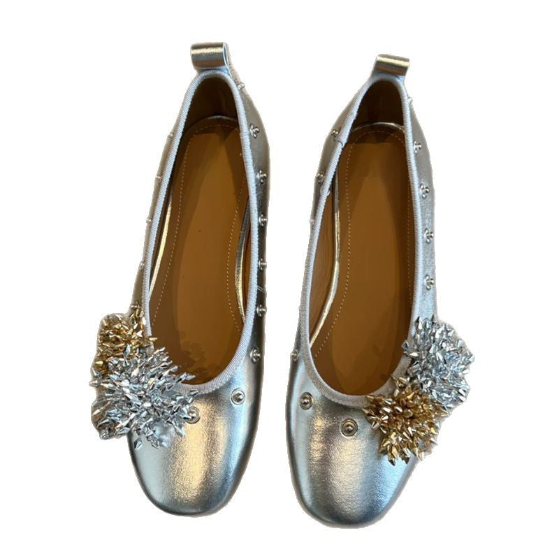 Damen Dekorative Ballerinas mit einzigartigen Applikationen EB