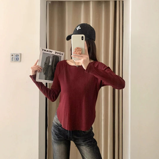Damen lässiges Langarmshirt EB