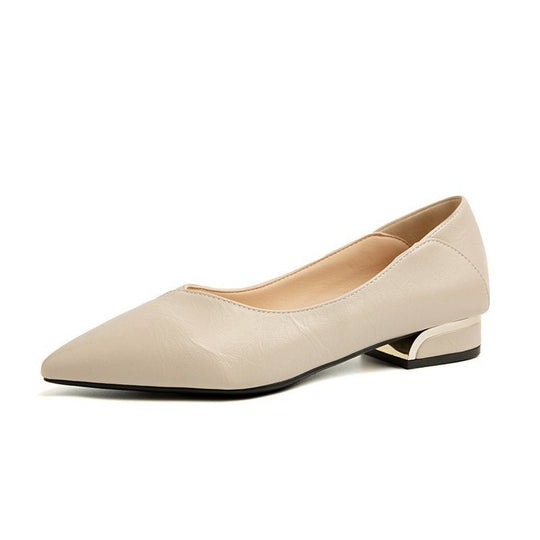 Damen elegante Spitze Ballerinas mit modischem Absatz EB