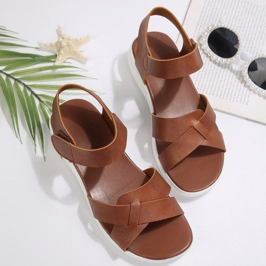 Damen Komfortable und elegante Sandalen mit Cross-Riemen EB