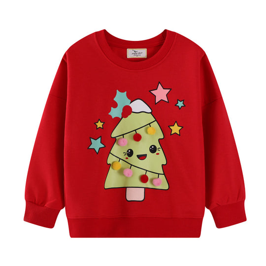 Mädchen Sweater mit festlichem Weihnachtsbaum-Motiv EB