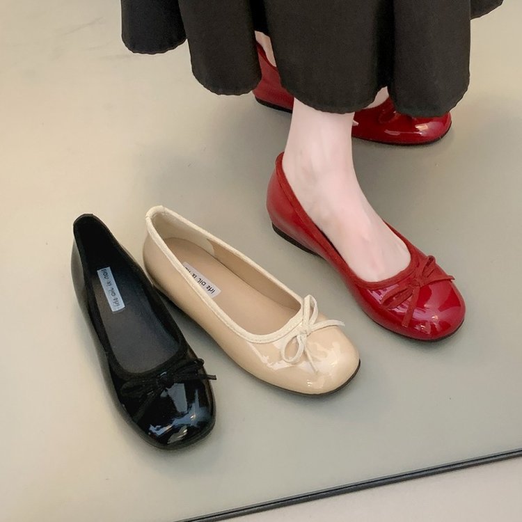 Damen Ballerinas mit dekorativer Schleifenapplikation und komfortablem Fußbett EB