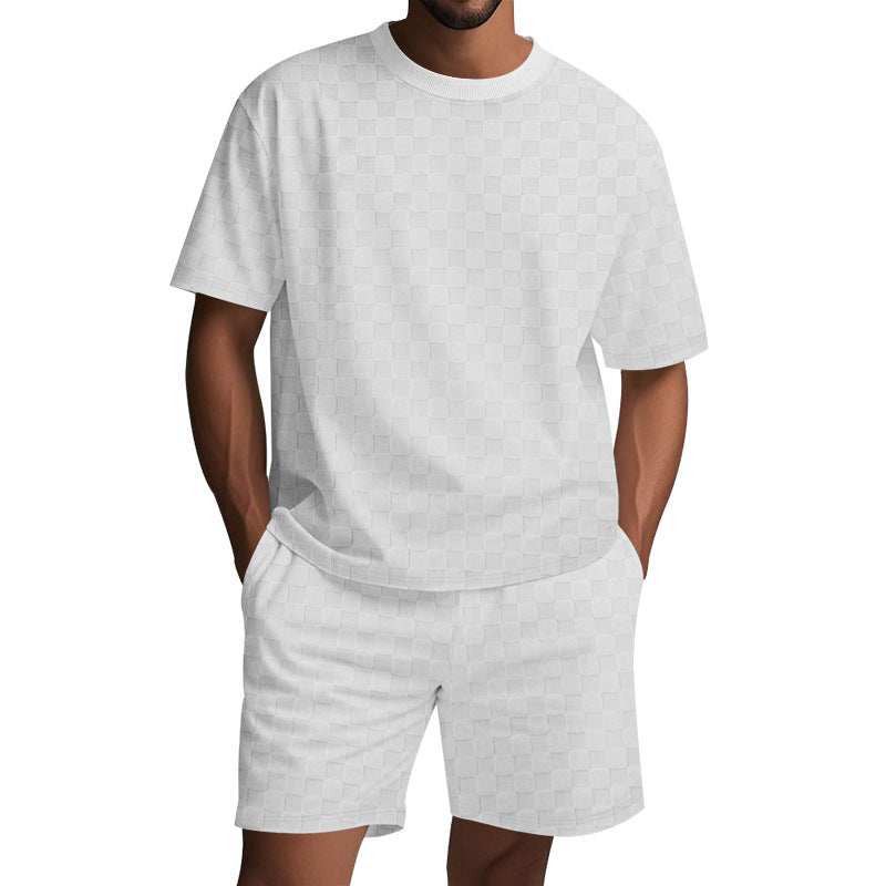 Damen Freizeit-Set mit strukturiertem T-Shirt und Shorts EB