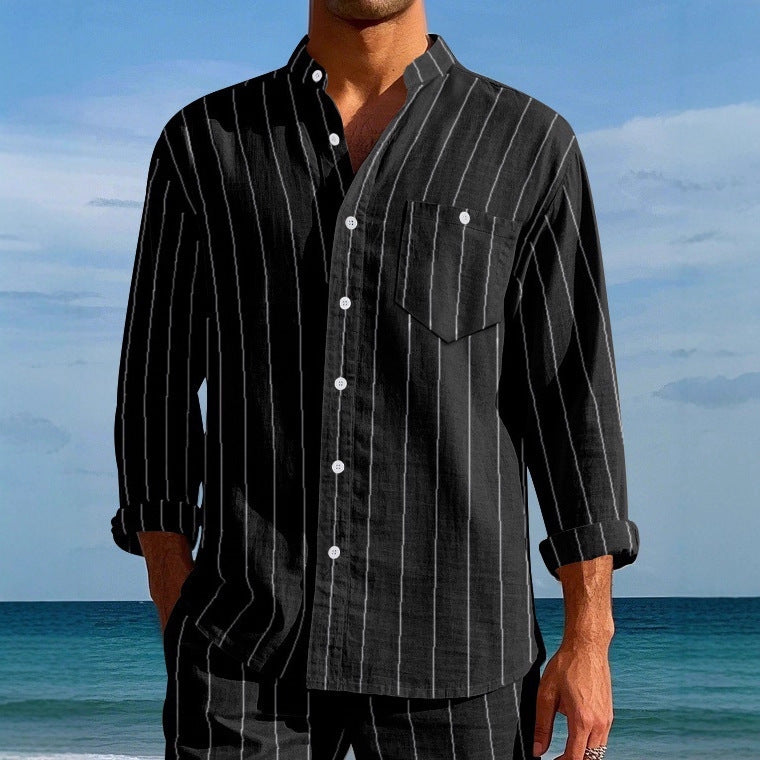 Herren Hemd mit modernem Streifenmuster EB