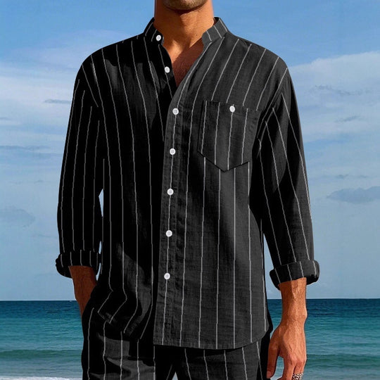 Herren Hemd mit modernem Streifenmuster EB