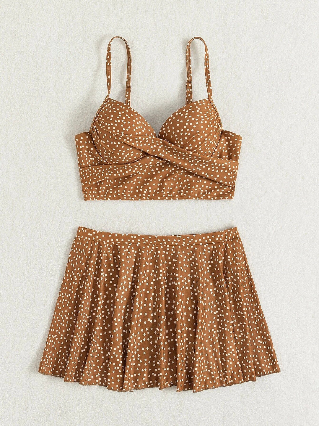 Damen Tankini-Set mit verspieltem Rock und gepolstertem Oberteil EB