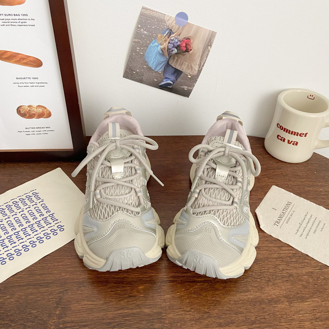 Damen Sportliche Laufsneaker mit atmungsaktiven Mesh-Einsätzen und stoßdämpfender Sohle EB