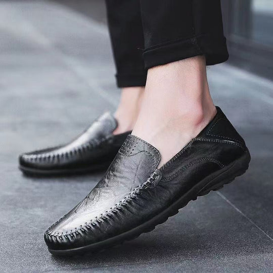 Herren Elegante Mokassins aus weichem Leder EB