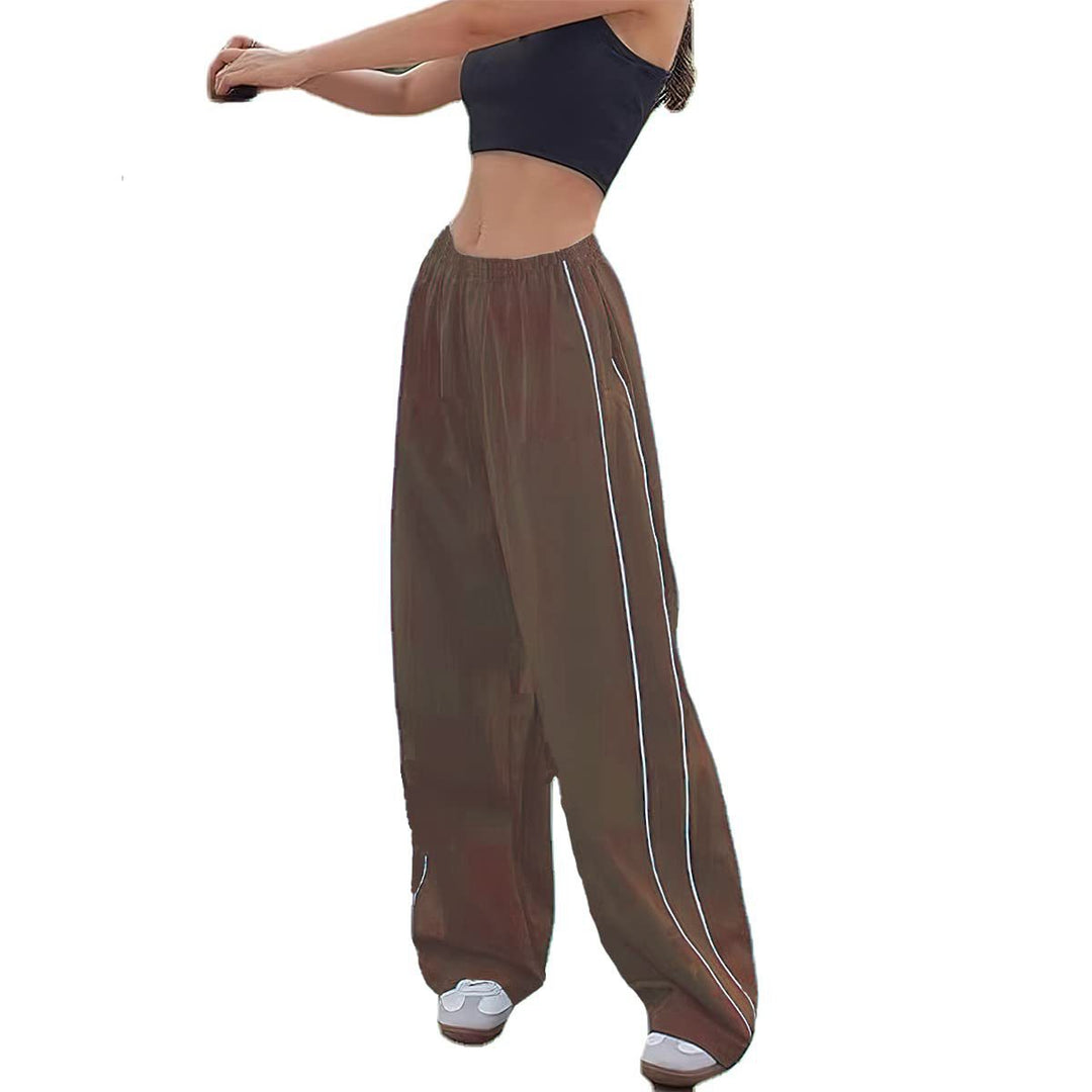 Damen Sportliche Hose mit weitem Schnitt und elastischem Bund EB