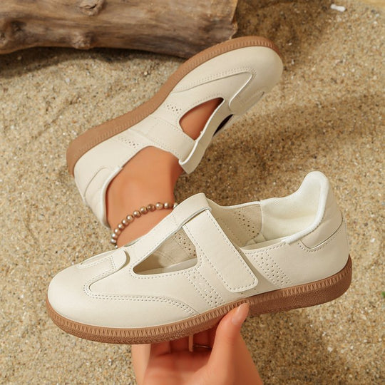 Damen Mary-Jane-Sneaker mit Klettverschluss und gepolstertem Komfortfußbett EB