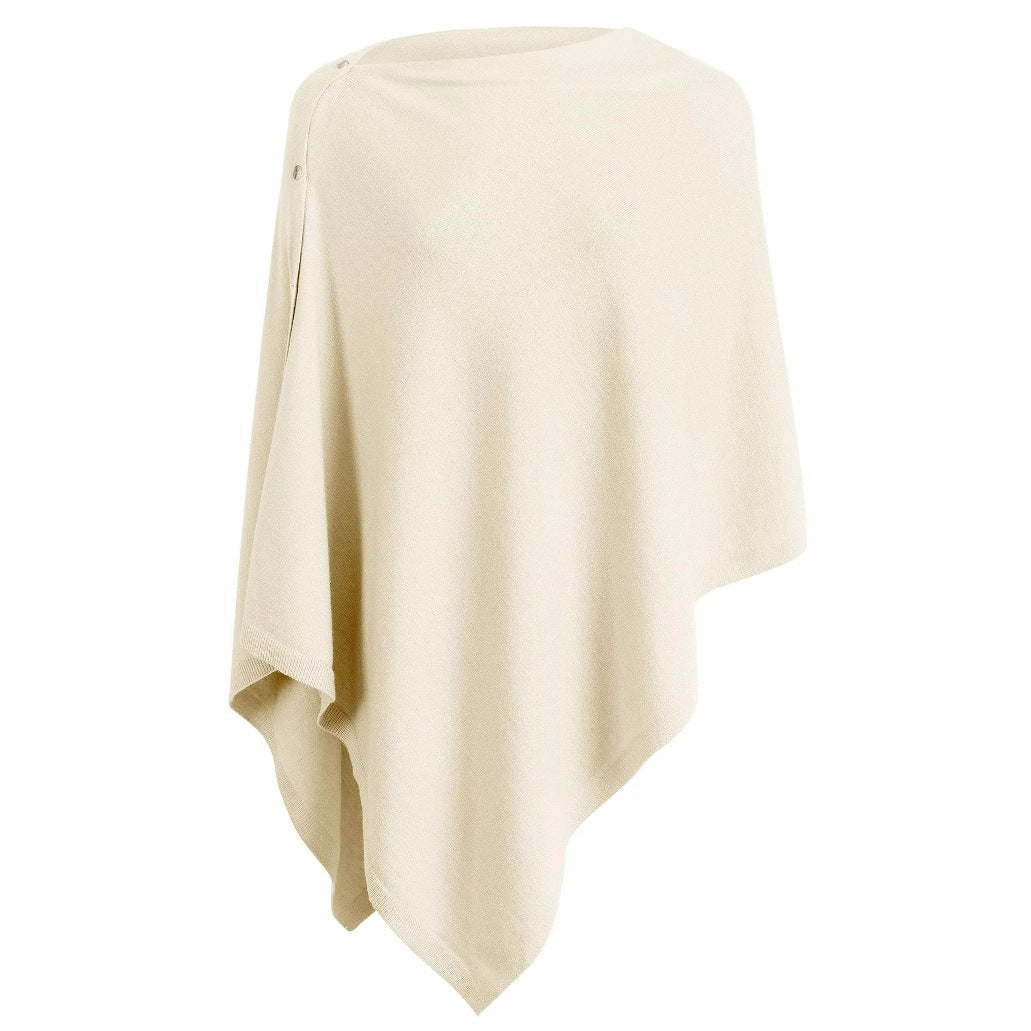 Damen vielseitiger Poncho aus hochwertiger Materialmischung EB