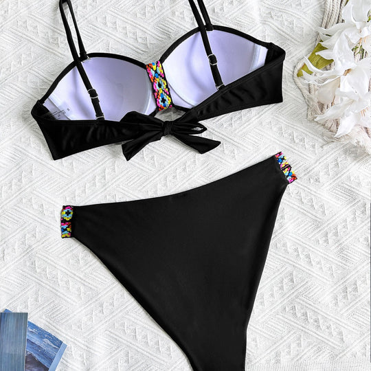 Damen Bikiniset mit verzierten Details EB