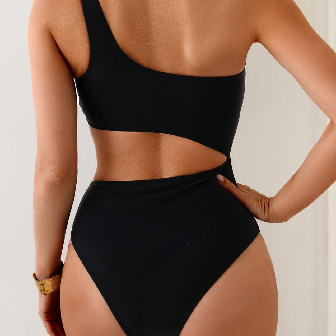 Damen Einseitiger Badeanzug mit modischem Cut-Out-Design EB