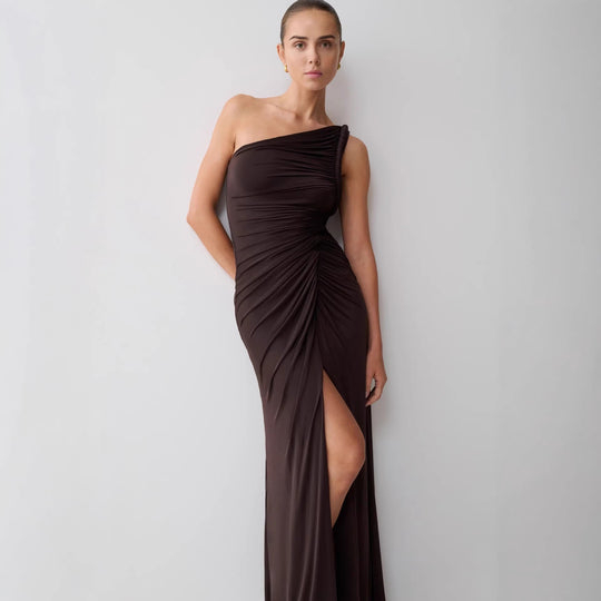 Damen Elegantes Wickelkleid mit asymmetrischem Schnitt EB