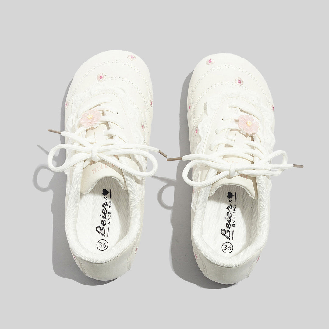 Damen Sneakers mit floralem Design und komfortabler Sohle EB